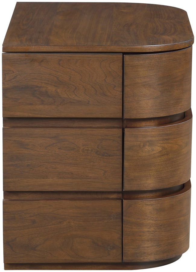 Annalise Solid Wood Nightstand - Brown - MERID-859-NS-BROWN_3