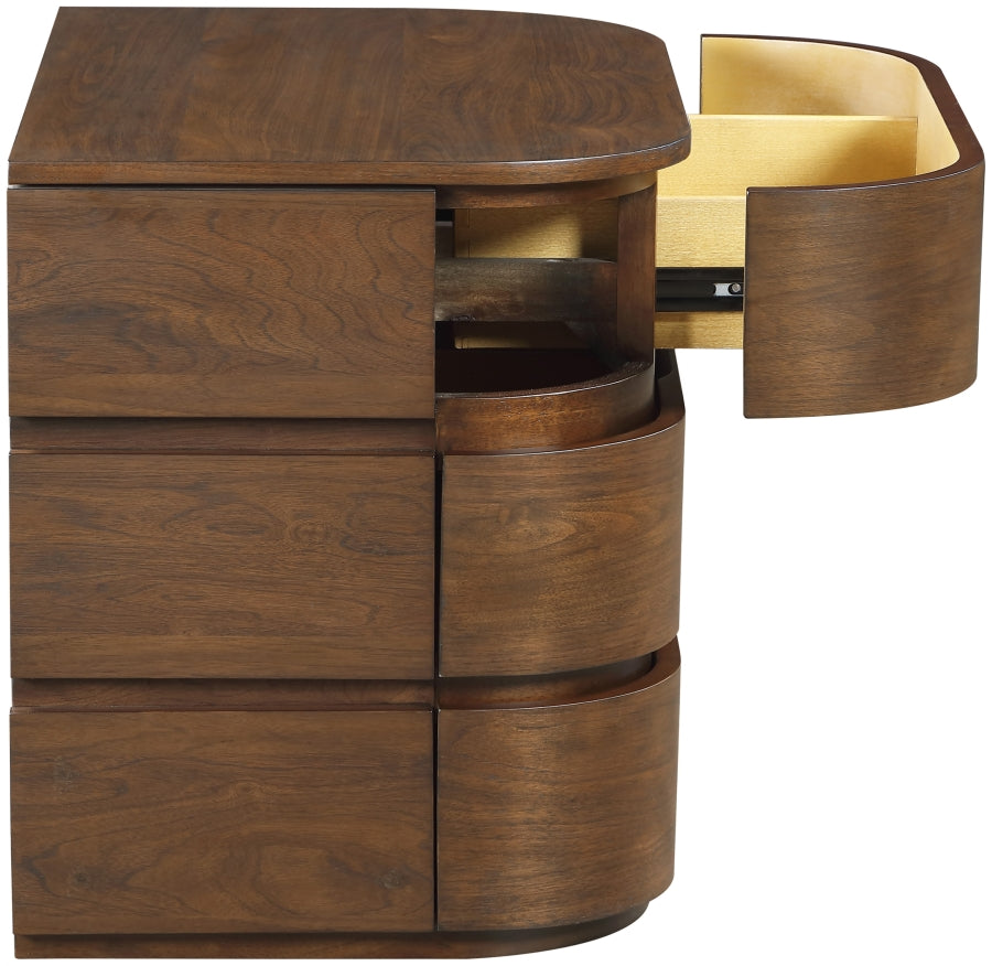 Annalise Solid Wood Nightstand - Brown - MERID-859-NS-BROWN_7