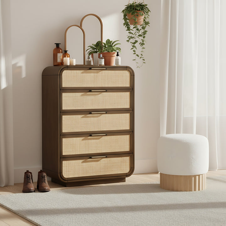 Windsor Natural Cane And Solid Wood Chest - Brown - M66072-CH-BROWN_2