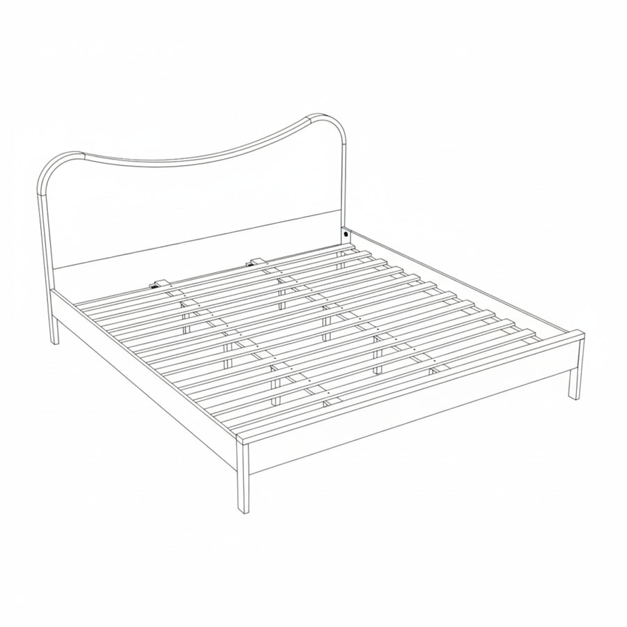 Windsor Solid Wood Bed - Brown - M66072-Bed-BROWN_6