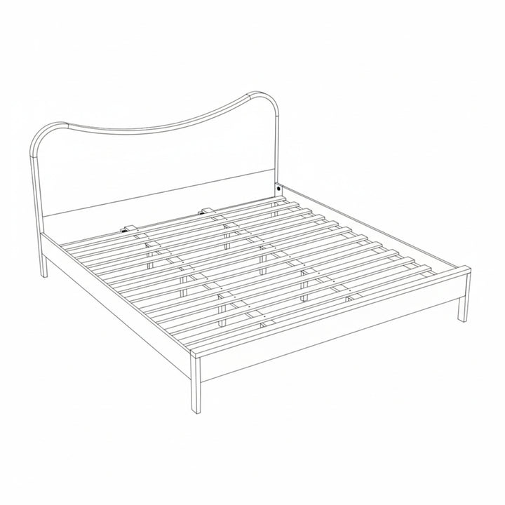 Windsor Solid Wood Bed - Brown - M66072-Bed-BROWN_6