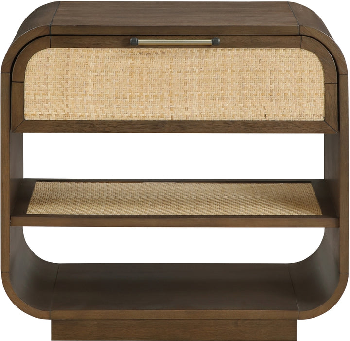 Windsor 28.5" Natural Cane And Solid Wood Nightstand - Brown - M66072-NS-BROWN_3
