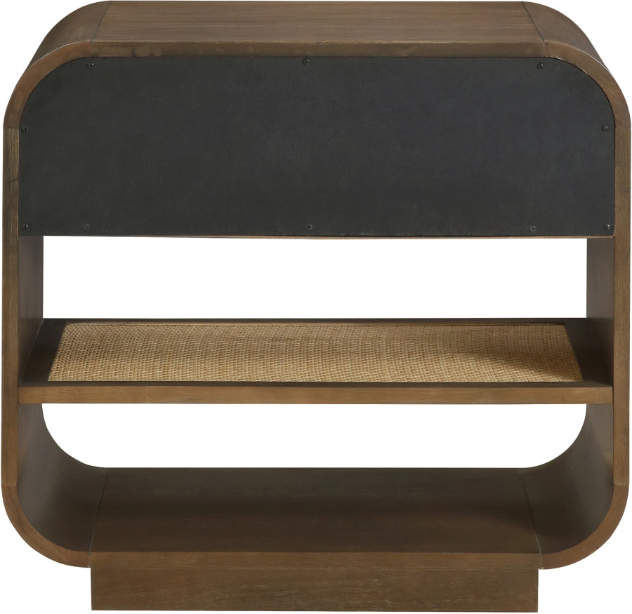 Windsor 28.5" Natural Cane And Solid Wood Nightstand - Brown - M66072-NS-BROWN_6