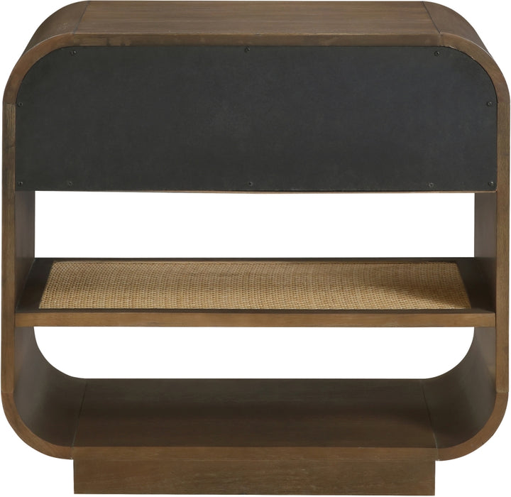 Windsor 28.5" Natural Cane And Solid Wood Nightstand - Brown - M66072-NS-BROWN_6