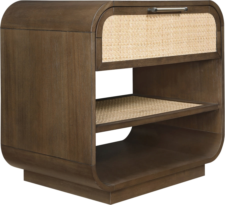 Windsor 28.5" Natural Cane And Solid Wood Nightstand - Brown - M66072-NS-BROWN_7