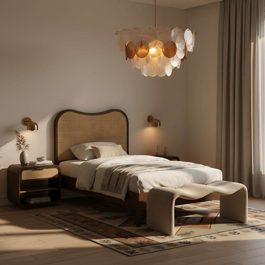 Windsor Natural Cane And Solid Wood Twin Bed - Brown - M66072-T-BROWN_2