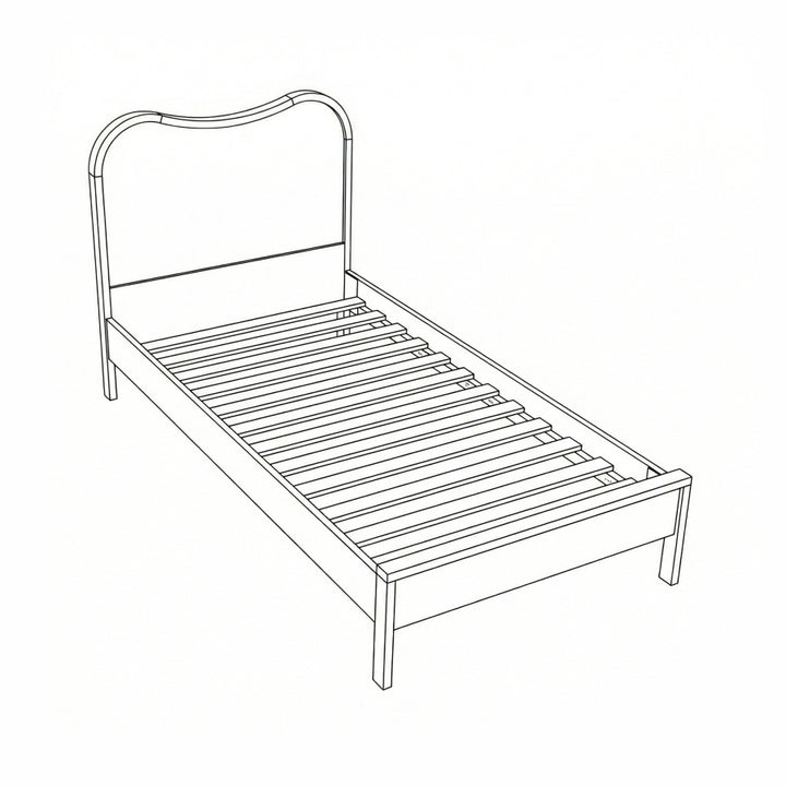 Windsor Natural Cane And Solid Wood Twin Bed - Brown - M66072-T-BROWN_6