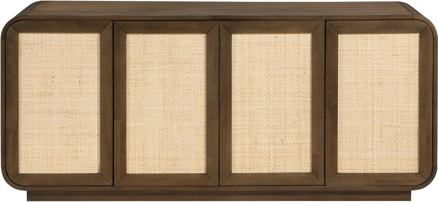 Windsor Solid Wood And Natural Cane Sideboard / Buffet - Brown - M77075-BROWN_3