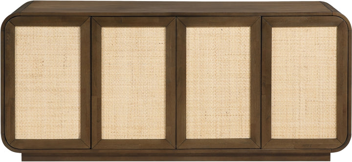 Windsor Solid Wood And Natural Cane Sideboard / Buffet - Brown - M77075-BROWN_3