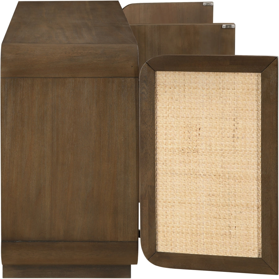 Windsor Solid Wood And Natural Cane Sideboard / Buffet - Brown - M77075-BROWN_6