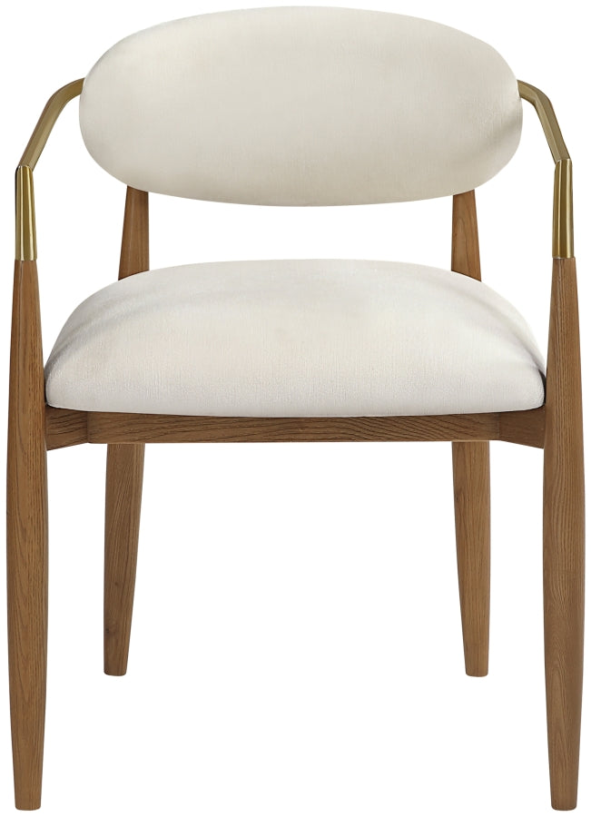 Riccio Performance Fabric Upholstered Dining Arm Chair - Beige - 11023-AC-BEIGE_4