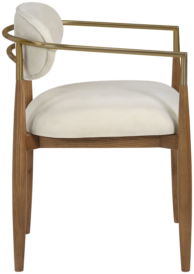 Riccio Performance Fabric Upholstered Dining Arm Chair - Beige - 11023-AC-BEIGE_5