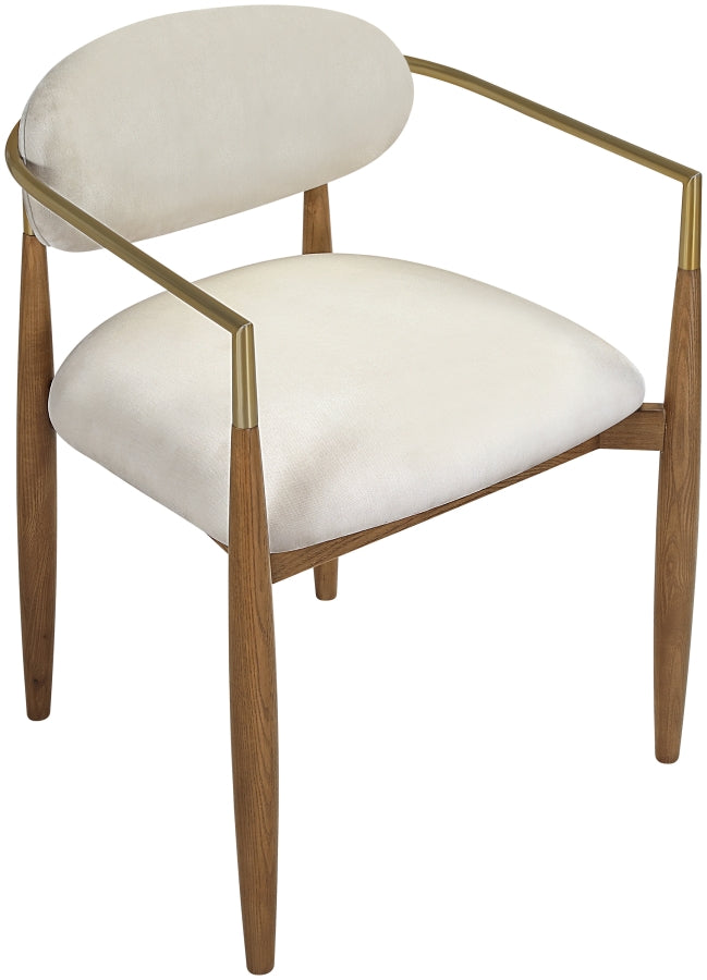 Riccio Performance Fabric Upholstered Dining Arm Chair - Beige - 11023-AC-BEIGE_7