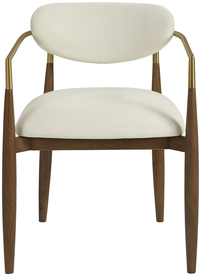 Riccio Performance Fabric Upholstered Dining Arm Chair - Cream - 11023-AC-CREAM_4