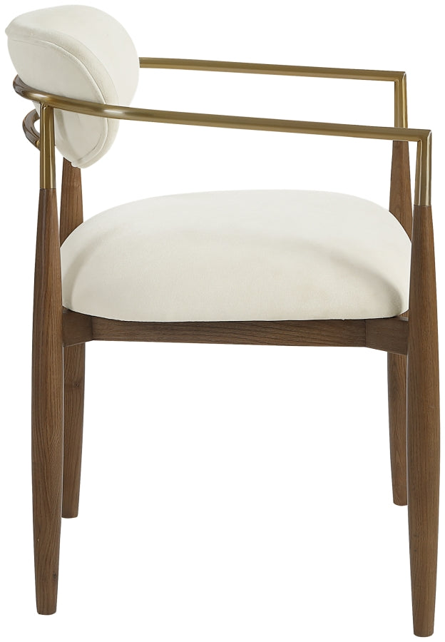 Riccio Performance Fabric Upholstered Dining Arm Chair - Cream - 11023-AC-CREAM_5