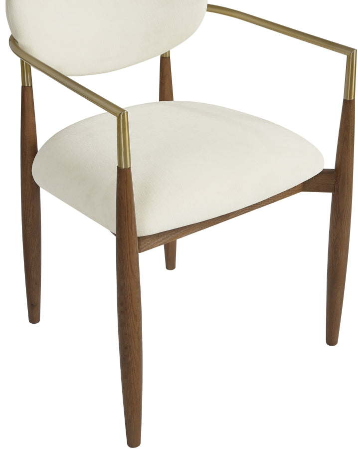 Riccio Performance Fabric Upholstered Dining Arm Chair - Cream - 11023-AC-CREAM_7