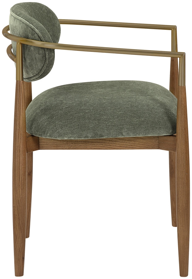 Riccio Performance Fabric Upholstered Dining Arm Chair - Olive - 11023-AC-OLIVE_5
