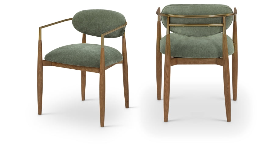 Riccio Performance Fabric Upholstered Dining Arm Chair - Olive - 11023-AC-OLIVE_1