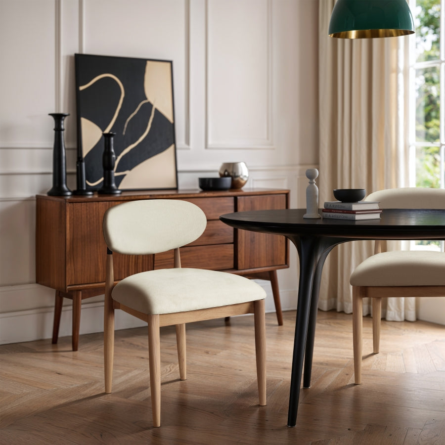Riccio Performance Fabric Upholstered Dining Side Chair - Cream - 11024Cream-SC-CREAM_3