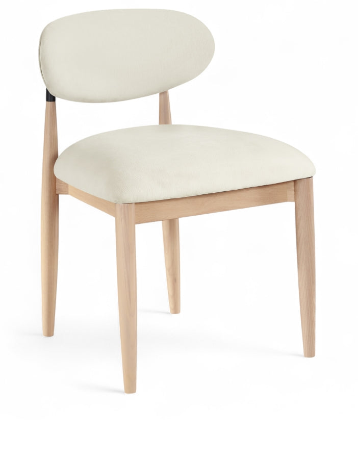Riccio Performance Fabric Upholstered Dining Side Chair - Cream - 11024Cream-SC-CREAM_2