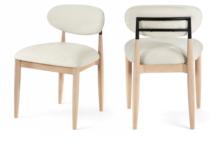 Riccio Performance Fabric Upholstered Dining Side Chair - Cream - 11024Cream-SC-CREAM_1