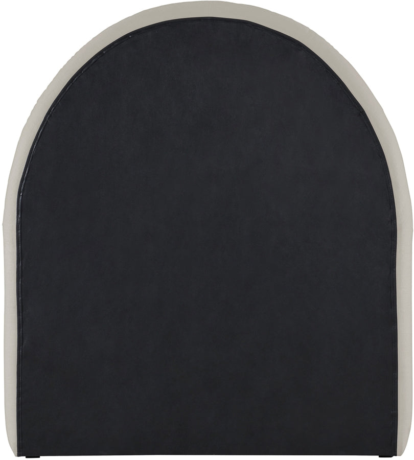 Andaz Chenille Fabric Upholstered Twin Bed - Beige - Andaz-Twin-BEIGE_5