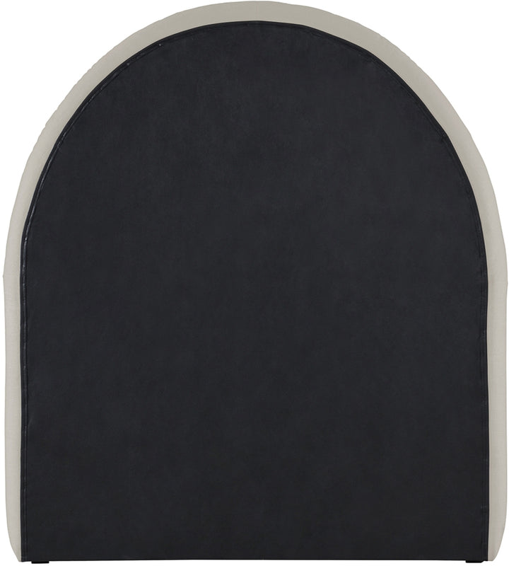 Andaz Chenille Fabric Upholstered Twin Bed - Beige - Andaz-Twin-BEIGE_5