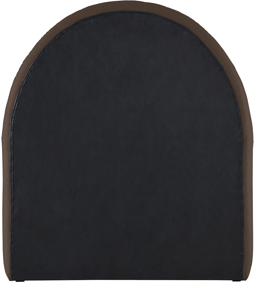 Andaz Chenille Fabric Upholstered Twin Bed - Brown - Andaz-Twin-BROWN_5