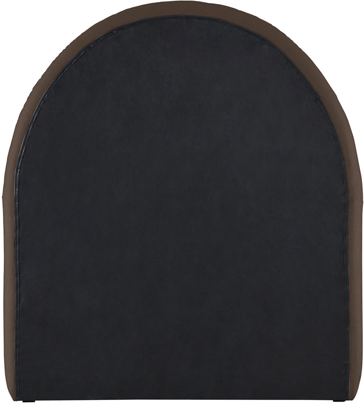 Andaz Chenille Fabric Upholstered Twin Bed - Brown - Andaz-Twin-BROWN_5