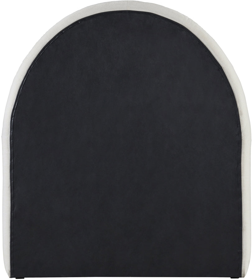 Andaz Chenille Fabric Upholstered Twin Bed - Cream - Andaz-Twin-CREAM_5