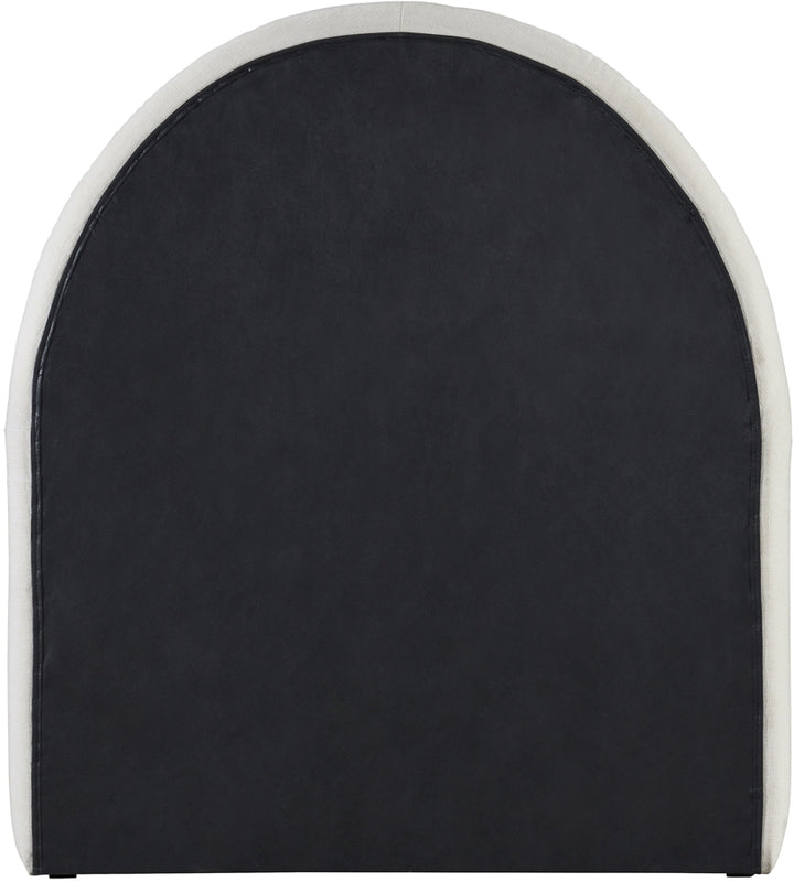 Andaz Chenille Fabric Upholstered Twin Bed - Cream - Andaz-Twin-CREAM_5