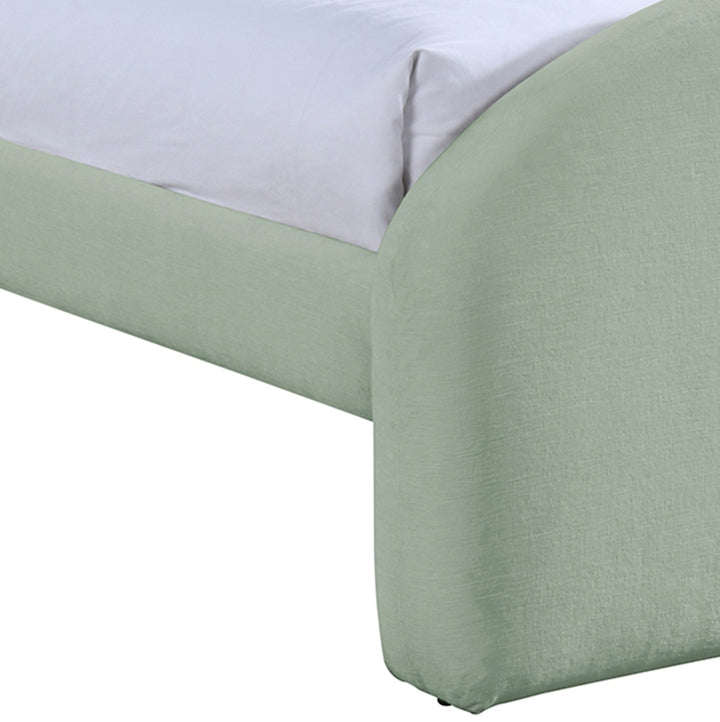 Andaz Chenille Fabric Upholstered Twin Bed - Mint - Andaz-Twin-MINT_6