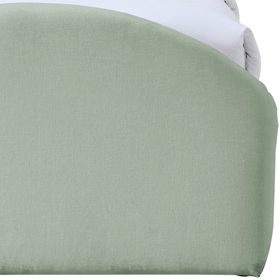 Andaz Chenille Fabric Upholstered Twin Bed - Mint - Andaz-Twin-MINT_7