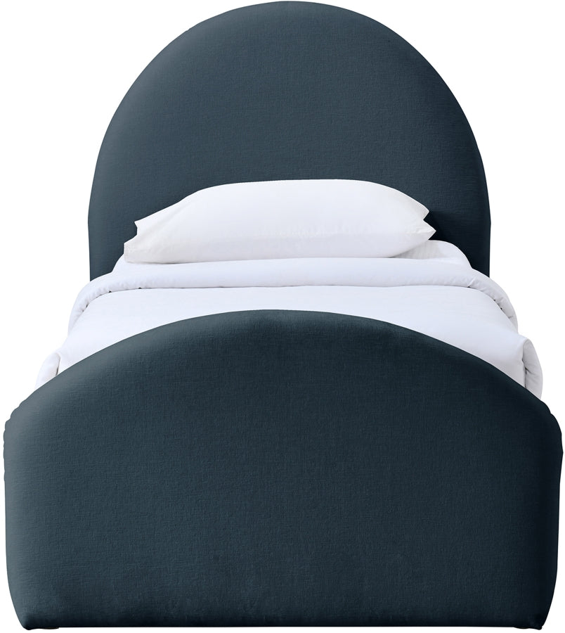 Andaz Chenille Fabric Upholstered Twin Bed - Blue - Andaz-Twin-BLUE_3