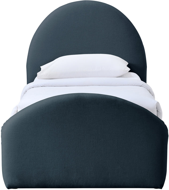 Andaz Chenille Fabric Upholstered Twin Bed - Blue - Andaz-Twin-BLUE_3