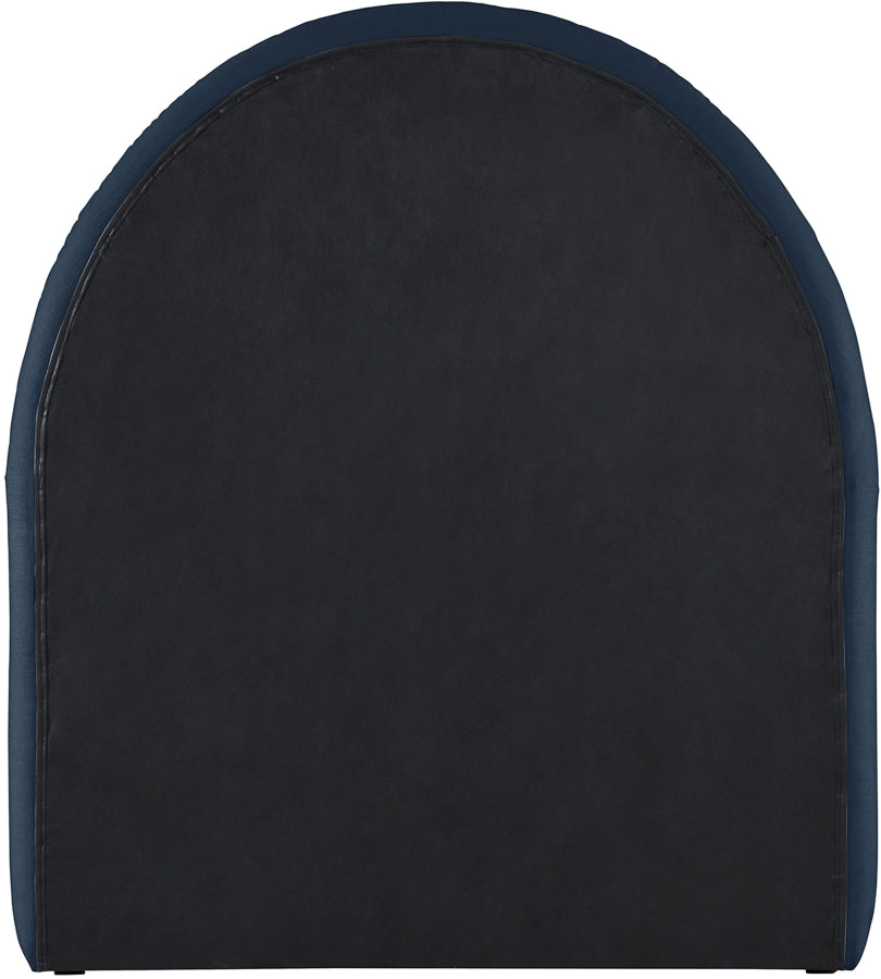 Andaz Chenille Fabric Upholstered Twin Bed - Blue - Andaz-Twin-BLUE_5