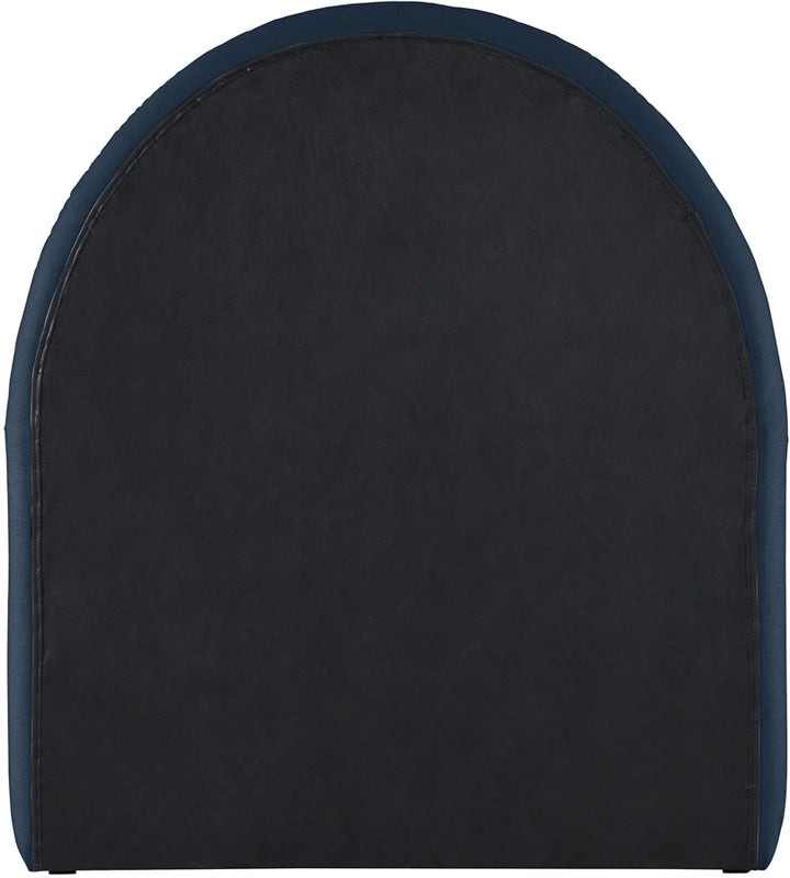 Andaz Chenille Fabric Upholstered Twin Bed - Blue - Andaz-Twin-BLUE_5