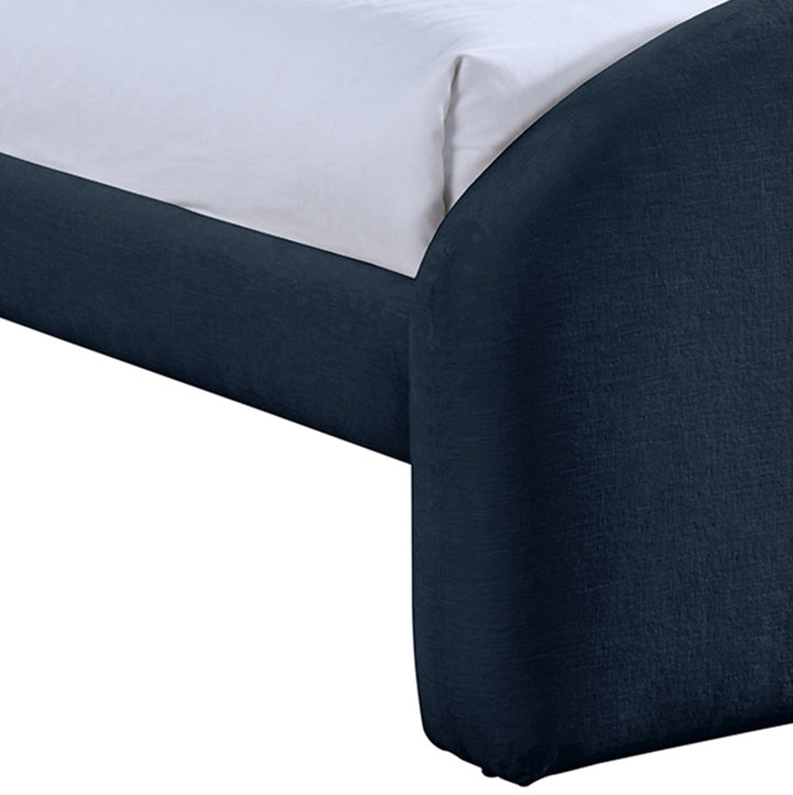 Andaz Chenille Fabric Upholstered Twin Bed - Blue - Andaz-Twin-BLUE_6