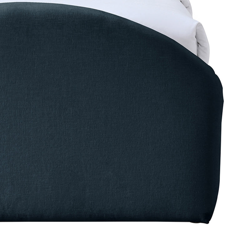 Andaz Chenille Fabric Upholstered Twin Bed - Blue - Andaz-Twin-BLUE_7