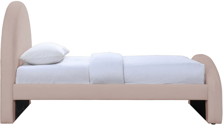 Andaz Chenille Fabric Upholstered Twin Bed - Pink - Andaz-Twin-PINK_4