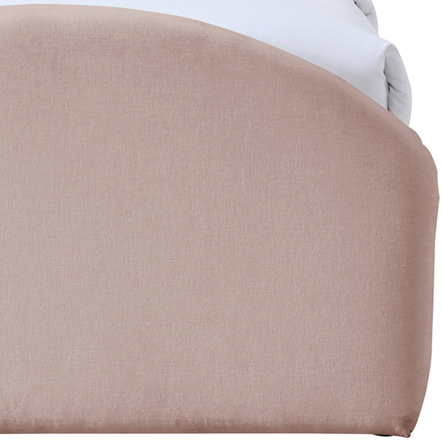 Andaz Chenille Fabric Upholstered Twin Bed - Pink - Andaz-Twin-PINK_7