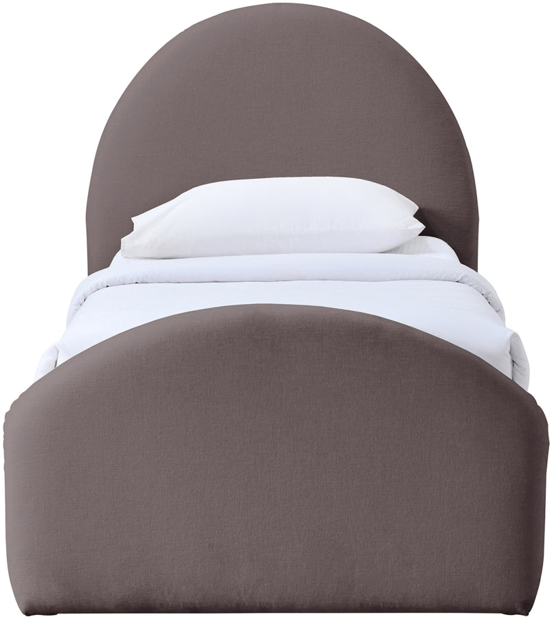 Andaz Chenille Fabric Upholstered Twin Bed - Purple - Andaz-Twin-PURPLE_3
