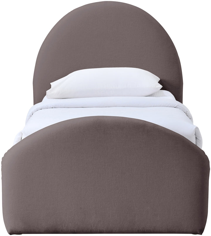 Andaz Chenille Fabric Upholstered Twin Bed - Purple - Andaz-Twin-PURPLE_3