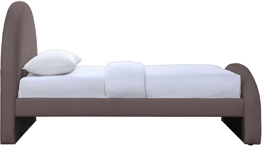 Andaz Chenille Fabric Upholstered Twin Bed - Purple - Andaz-Twin-PURPLE_4