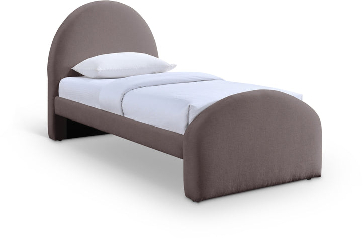 Andaz Chenille Fabric Upholstered Twin Bed - Purple - Andaz-Twin-PURPLE_1