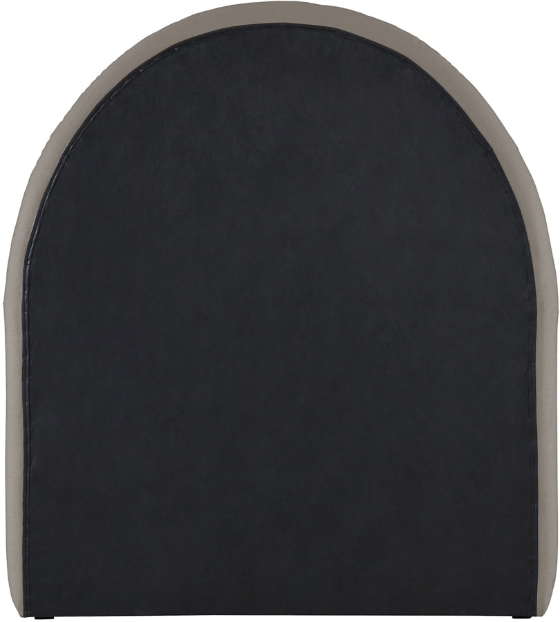 Andaz Chenille Fabric Upholstered Twin Bed - Taupe - Andaz-Twin-TAUPE_5