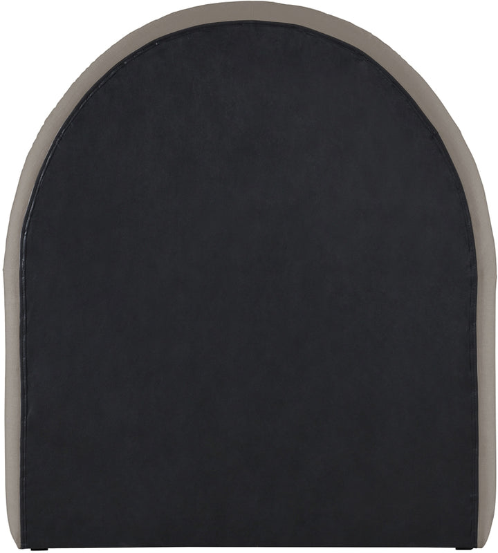 Andaz Chenille Fabric Upholstered Twin Bed - Taupe - Andaz-Twin-TAUPE_5