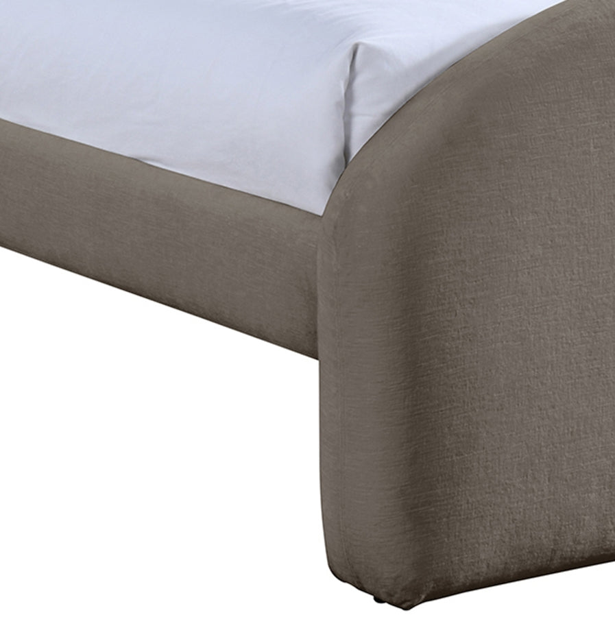 Andaz Chenille Fabric Upholstered Twin Bed - Taupe - Andaz-Twin-TAUPE_6