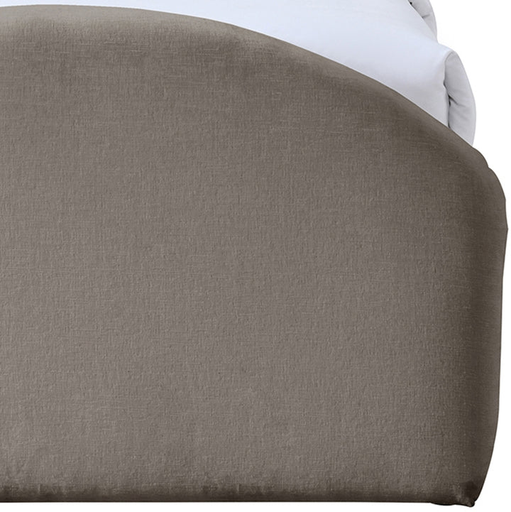Andaz Chenille Fabric Upholstered Twin Bed - Taupe - Andaz-Twin-TAUPE_7