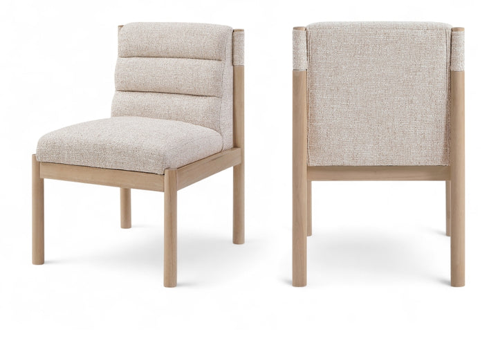 Eloura Linen Textured Fabric Upholstered Dining Chair - Beige - 88058-C-BEIGE_1